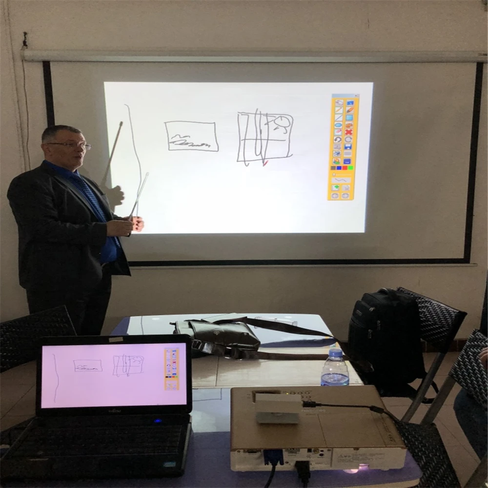 

HD Electric 30-220 Inch Wall-Mounted Interactive Whiteboard Projection Screen for Educational Equipment