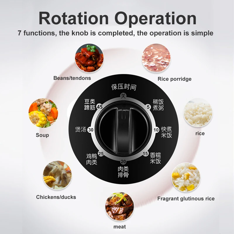 SUPOR Panela De Pressão Elétrica, Fogão De Arroz Multifuncional Doméstico, Isolamento Automático, Aparelho De Cozinha Portátil, 4L, 70kPa