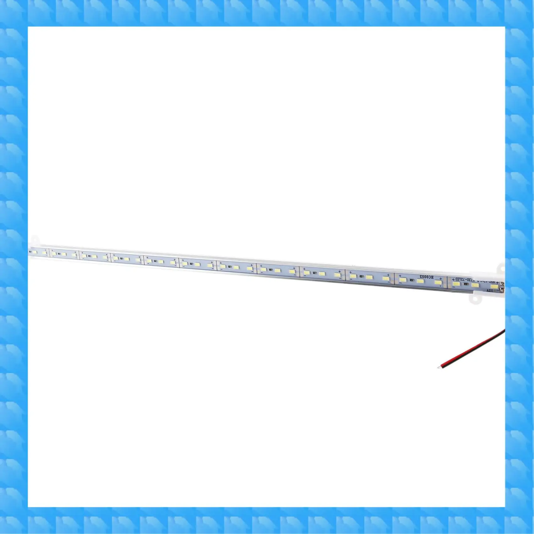 ETRT 6X 50CM 12V 36 LED 5630 SMD Hard Strip Light Aluminum Shell With End Cap White