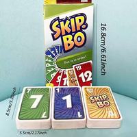 162-piece SKIP BO Uno Card Game for Family Party Entertainment