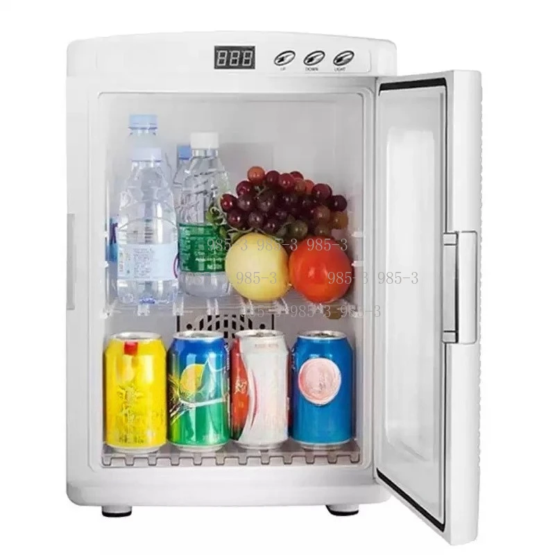 Counter Top Commercial Display Mini Fridge 25 Liter Small Refrigerator Glass Door with Light Box OEM ODM