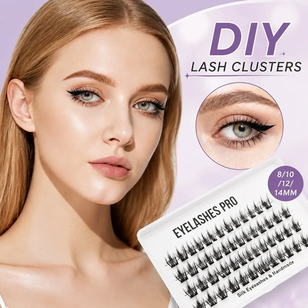 New 8-14mm Length False Eyelashes Black Hand Made Eyelash Extension DIY Soft Ribbon Strip Faux Cils for Beginners