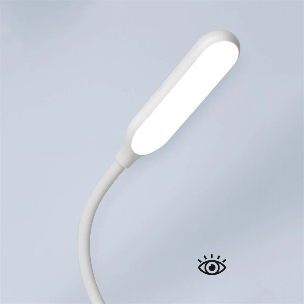 Neues Design, USB-Nachtlampe, 3-flammige, dimmbare, flexible Hals-Leselampe, gebogene Füße für Laptop, Notebook, Nachttisch