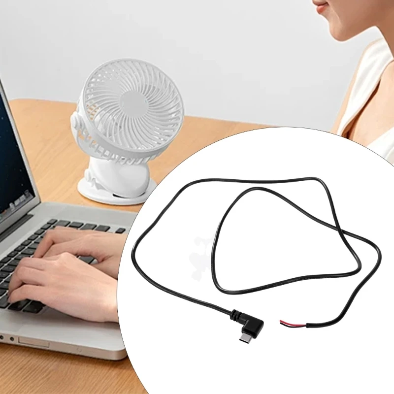 90 Degree/Straight Head USB C to 2 Pin Bare Wire Open End Power Cord, Type C Male Plug Pigtail Extension Cable 22AWG