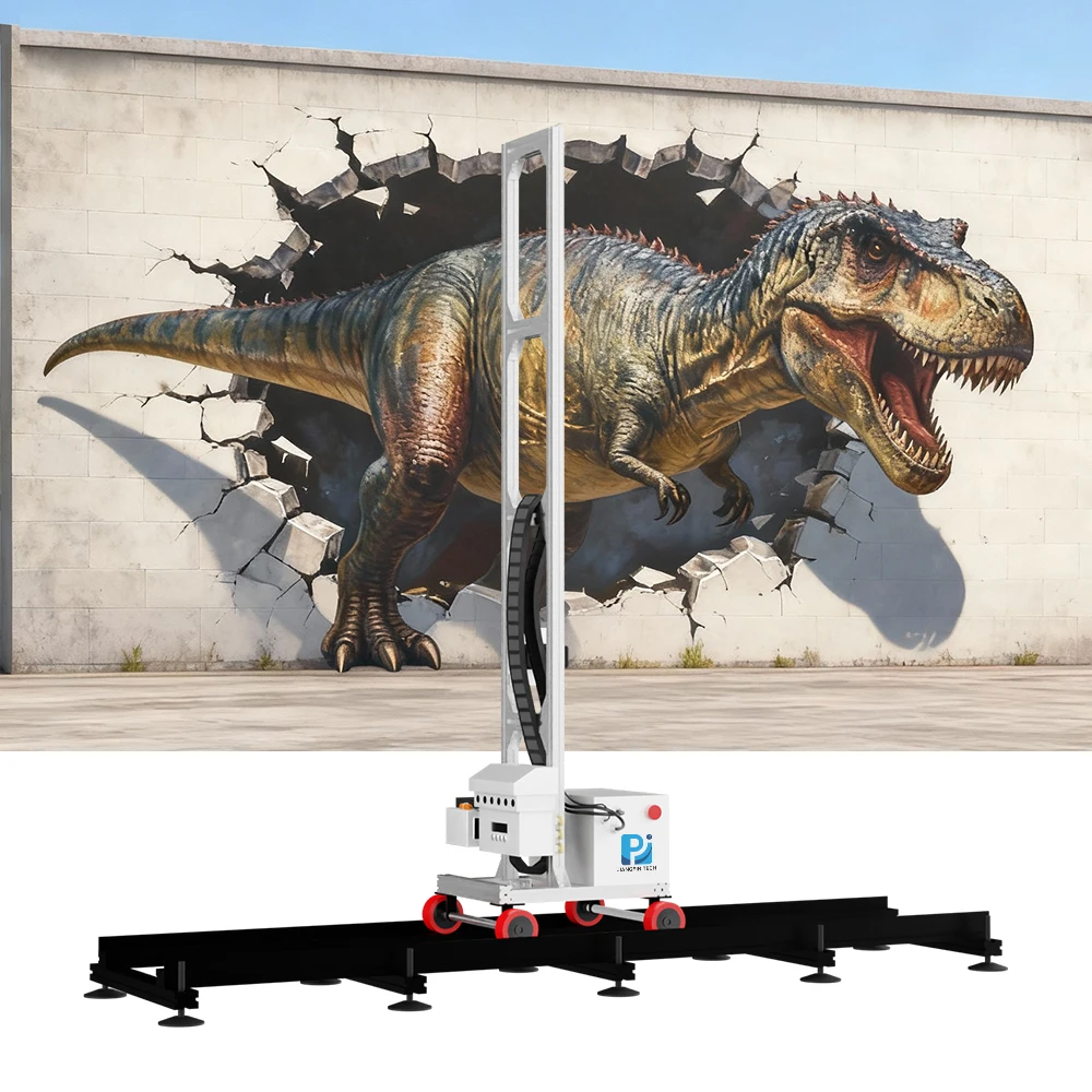 Vertical UV Wall Printer Machine 3D Mural Inkjet Printer For Indoor Outdoor Direct To Wall Printing High Precision 4K