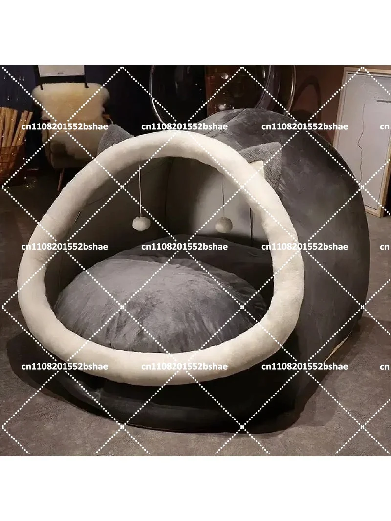 Plush Cute Pet Sofa Bed Single Size Soft Cozy Nest for Cats Dogs Sleep Lounger