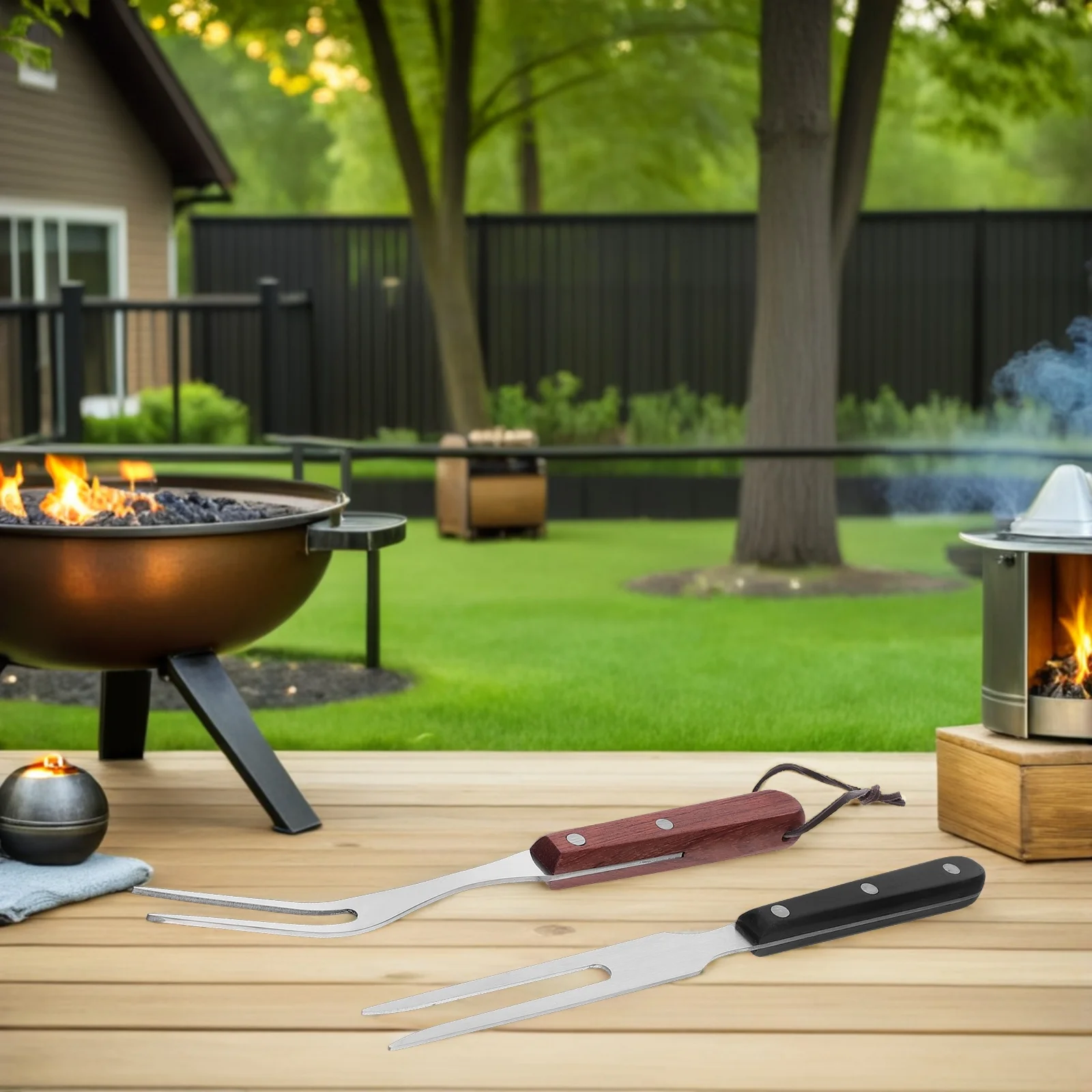 

2 шт. игла для барбекю, шампуры для еды, крючок для мяса, гриль, вилка, флиппер из нержавеющей стали