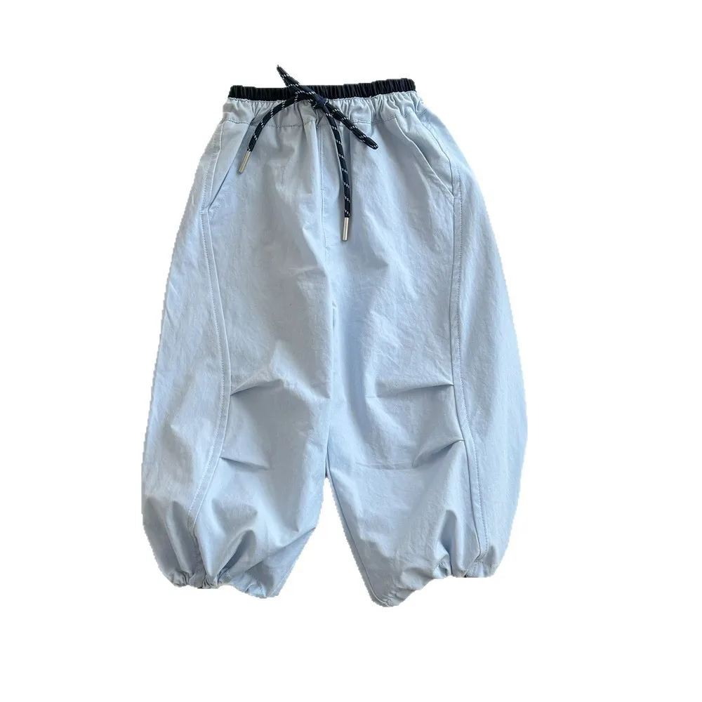 2026 Summer New Children Loose Trousers Baby Girls Solid Harem Pants Cotton Boys Thin Comfortable Casual Pants Kids Clothes