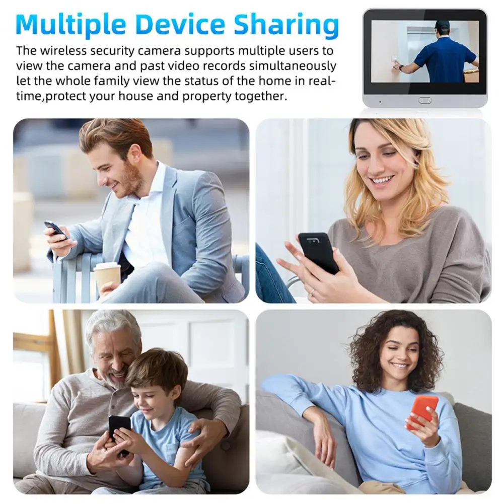 1080p Resolution Doorbell Video Doorbell with Motion Sensor 1080p Resolution Video Doorbell with 120 Degree Wide Angle for Home