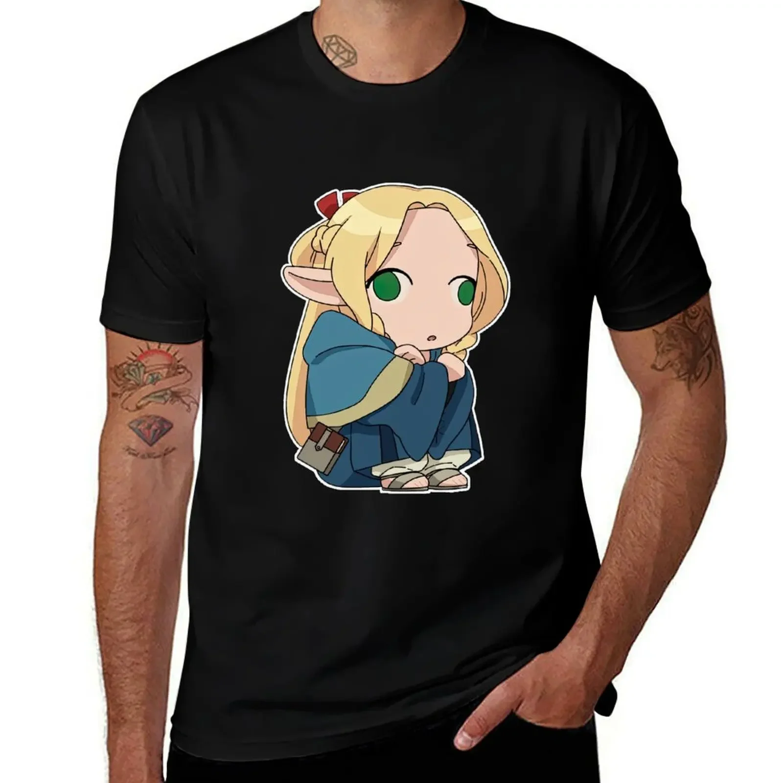 Delicious in Dungeon chibi T-Shirt anime clothes anime t shirts Short sleeve tee men