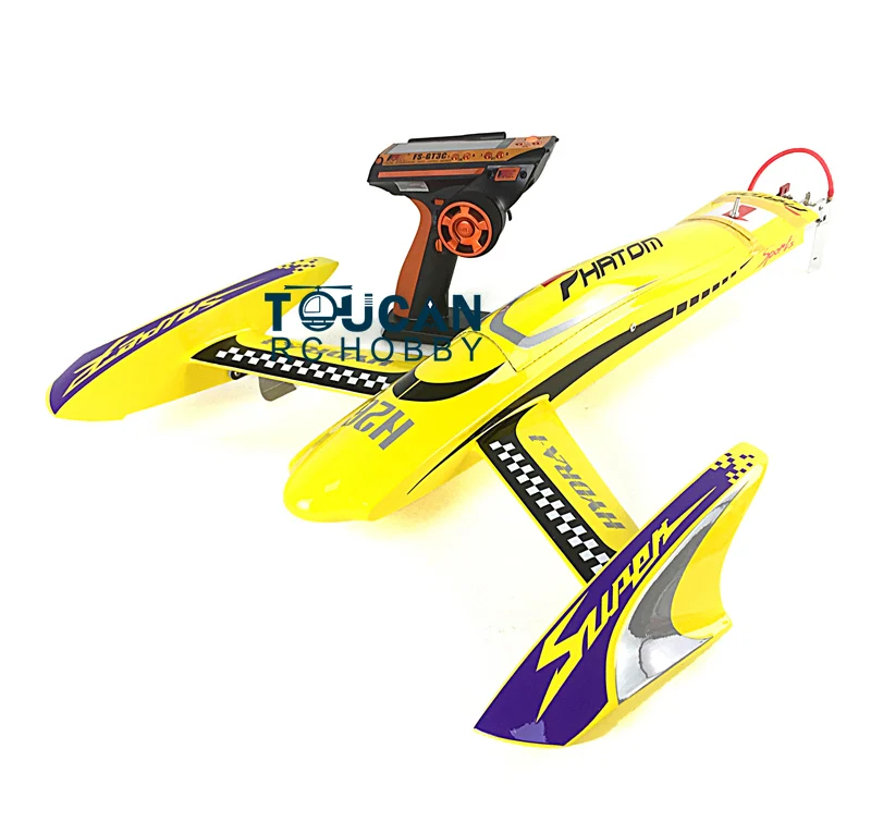 H660 100KM/H Yellow Electric High Speed Racing RTR RC Boat W/ Motor Servo ESC Battery Toucan Toys for Adults Gift THZH0043-SMT8