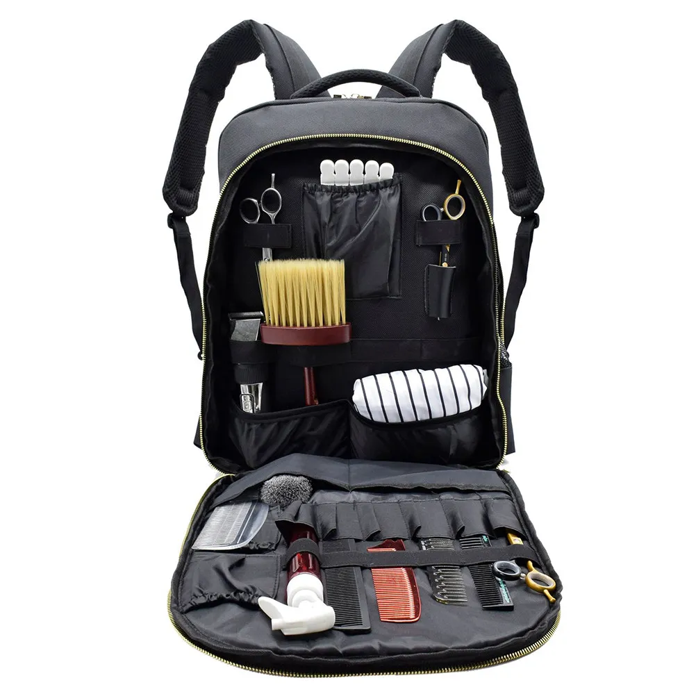

1Pcs Stylists Backpack High Quality Polyester Haircutting Tool Bag with Side Pockets Umbrella Water Bottle Carry