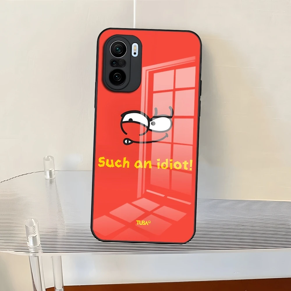 Funny Larva Animation Phone Case For Redmi 13 12 13c 12c Note 13 Pro Plus 11 12 Pro 10 12s 11s Tempered Glass Back Cover