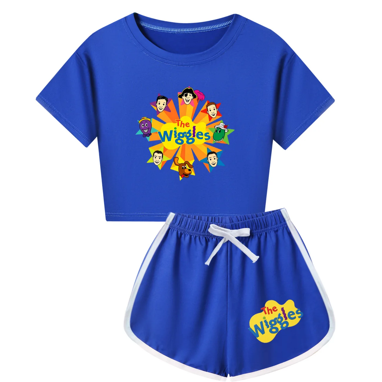 The Wiggles Jungen-Kleidungssets, Kinder-T-Shirts, Shorts, 2-teiliges Set, Teenager-Mädchen-Trainingsanzug, Baby-Outfits, Anzug, Urlaubsgeschenk 5748 – Detail 17
