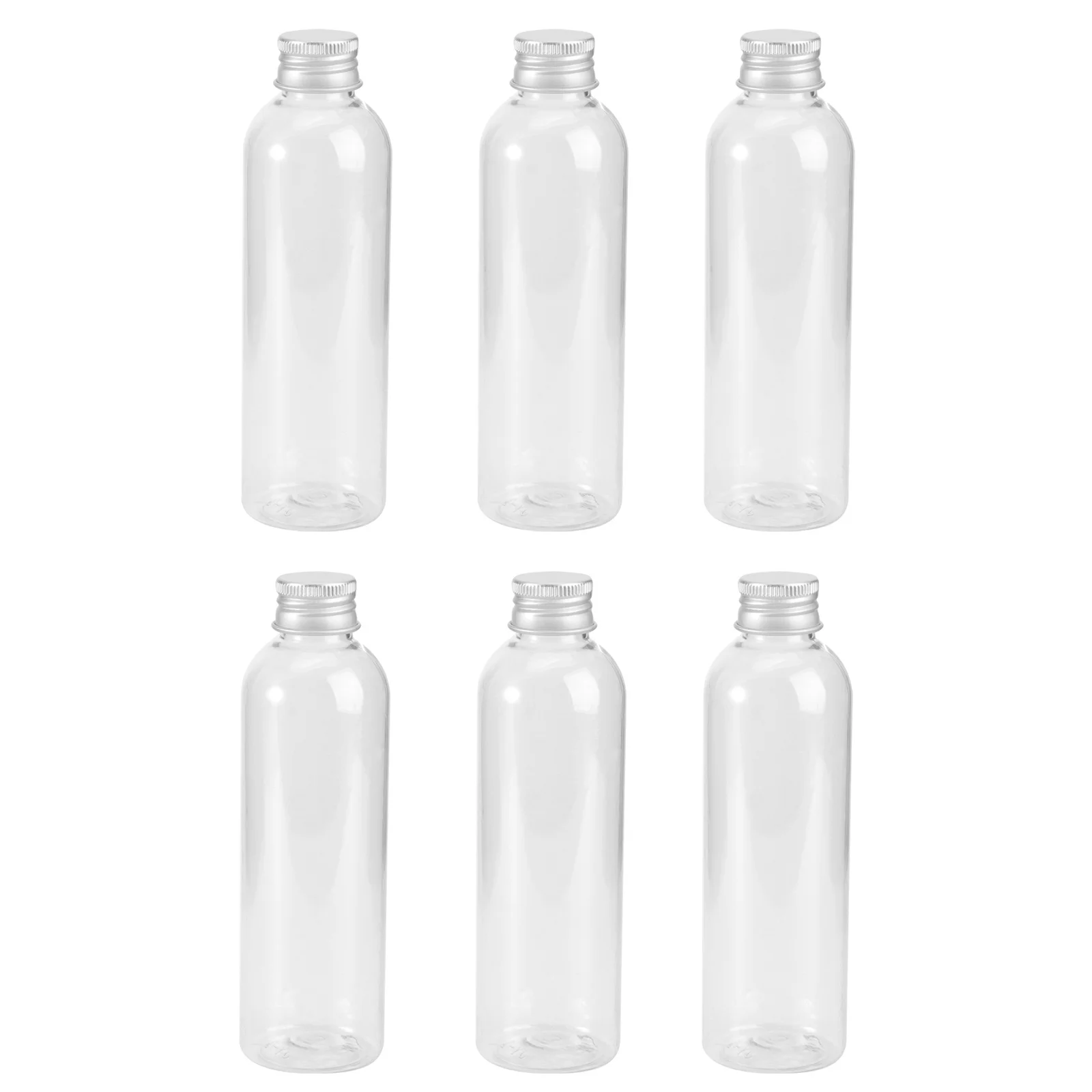 

6pcs 200Ml Plastic Bottles Transparent Solid Container For Travel Liquid Storage Empty Refillable Portable Cream Jar