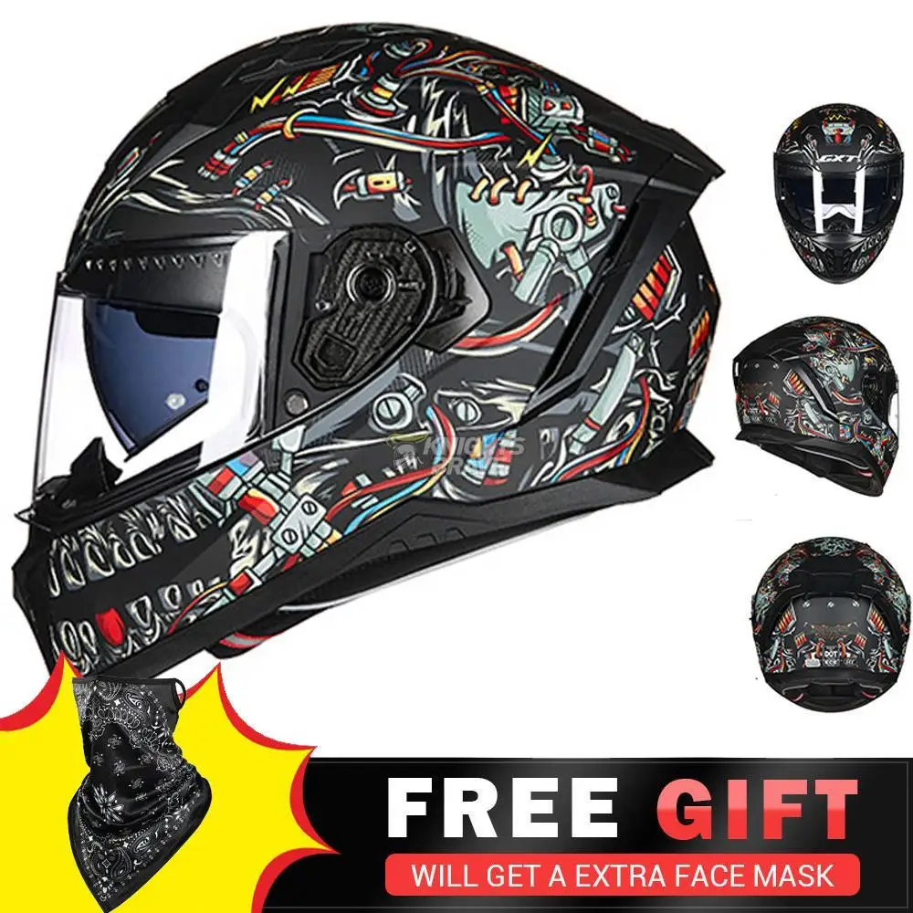 

GXT Accesorios Para Moto Men Motorcycle Helmet Full Face Capacetes De Moto ECE Approval Helmet Motorcycle Motocross Helmet