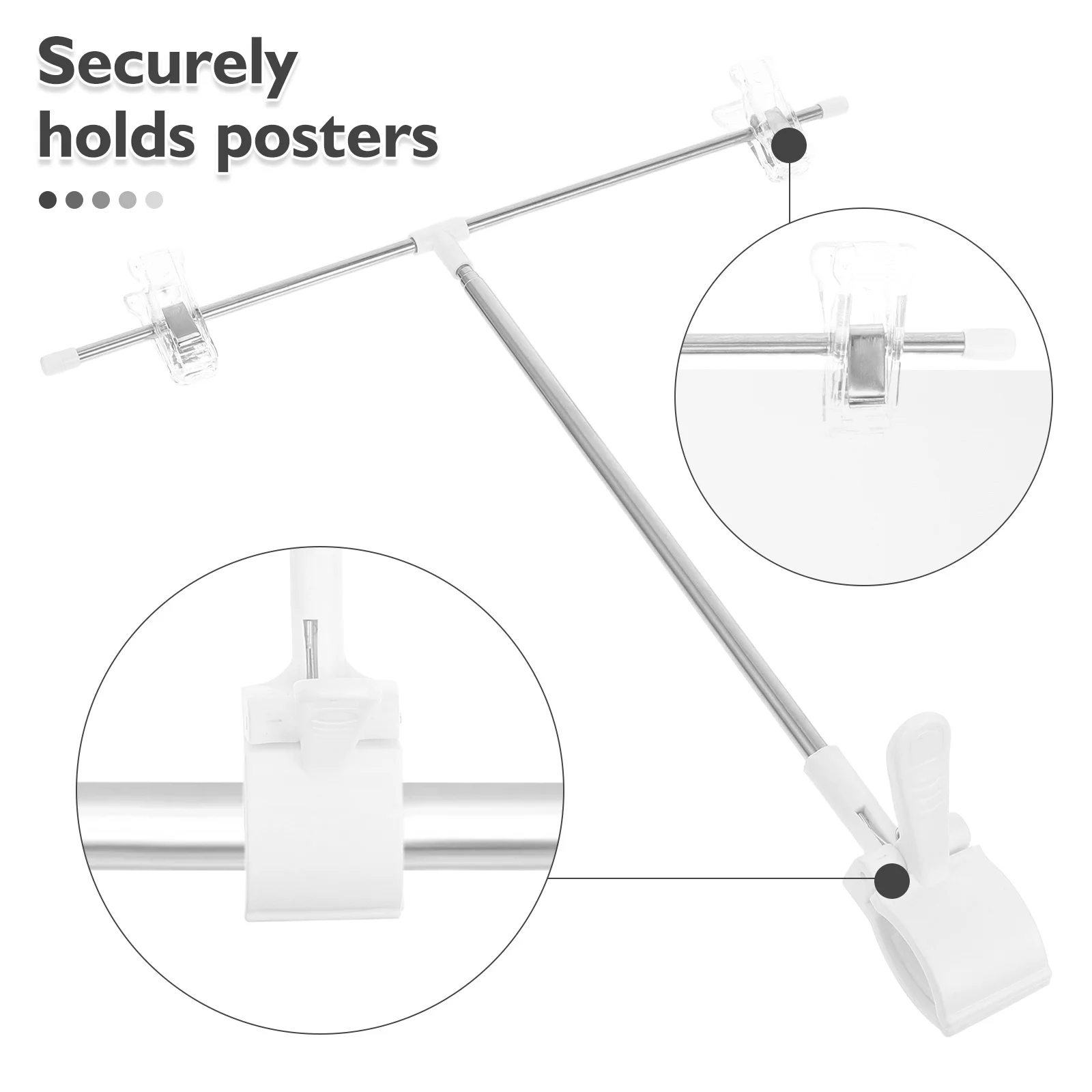 Poster Holder Stand Adjustable Desktop Display Rack For Posters Signs Banner Hanger Frame Clip Retail Exhibition