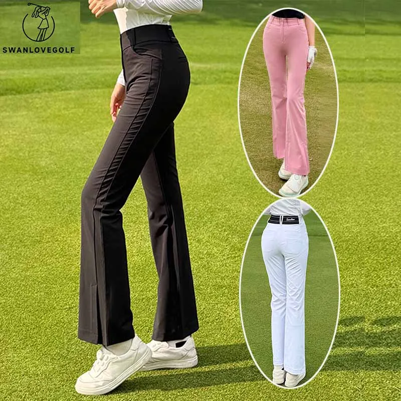 pgm-women-high-waist-golf-pants-spring-summer-slim-sports-pants-ladies-elastic-breathable-casual-trousers-split-golf-clothing