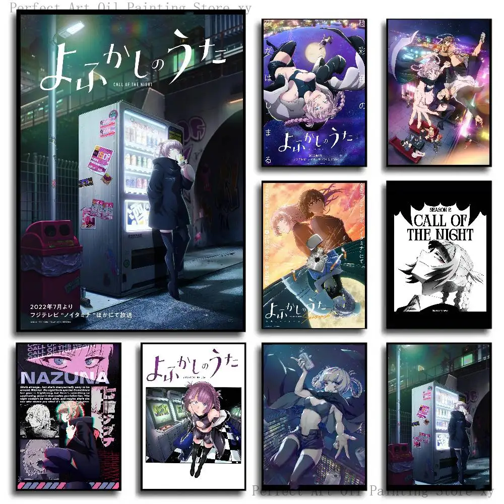 Anime Call Of The Night Nazuna Nanakusa Poster Self-adhesive Art Room Entrance Restaurant Wall Decor Art Painting