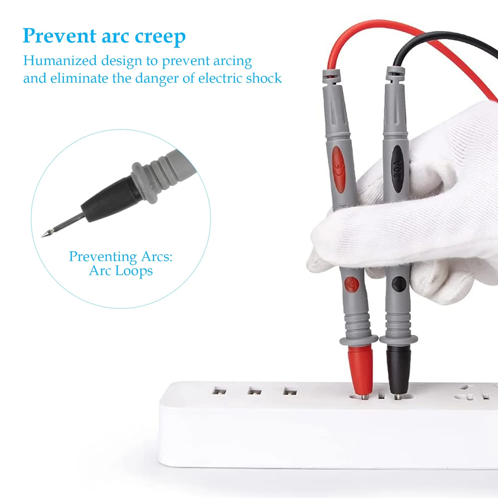 Amperemeter Multímetro Tester Cable, cabo para voltímetro e ohímetro, 1 par