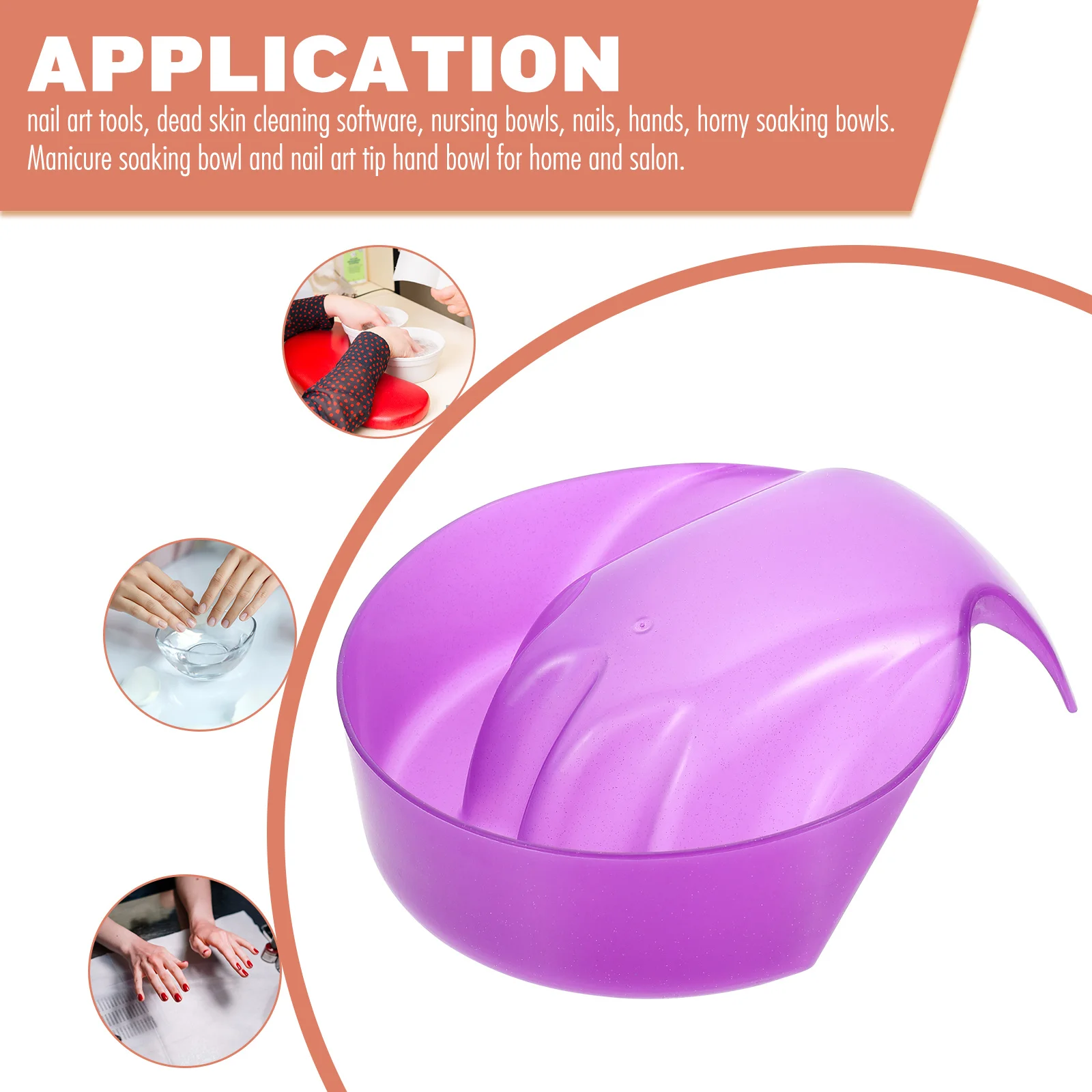 Bol de manucure 3 pièces, conteneurs de trempage des ongles, matériau supérieur, dissolvant de polissage, expérience Spa, bol de trempage des ongles, bols de trempage de manucure