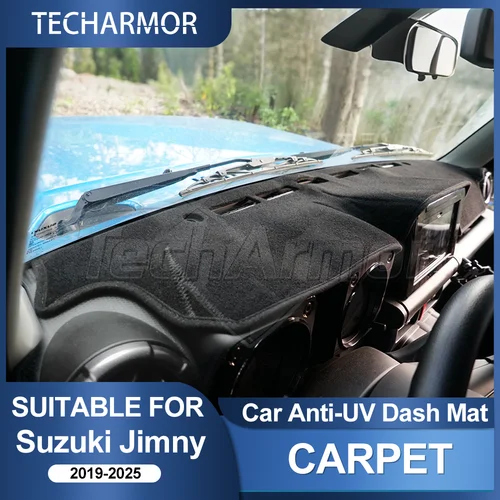 Almohadilla de la cubierta del salpicadero del coche para Suzuki Jimny 2019-2025, Protector de sombrilla, alfombrillas Anti-UV para tablero, almohadillas antideslizantes, accesorios de Interior de coche