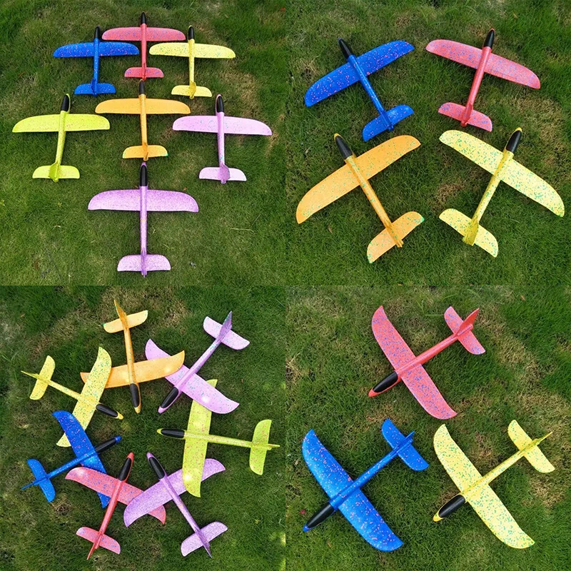 

5/10PCS Foam Glider Planes Airplane Hand Throwing Toy 36CM 48cm Flight Mode Plane Model Aircraft for Kids Outdoor Sport Children