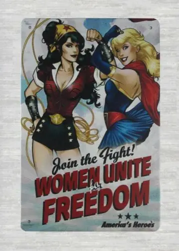retro garage signs Jain the fight Women Unite Freedom tin metal-Aluminum