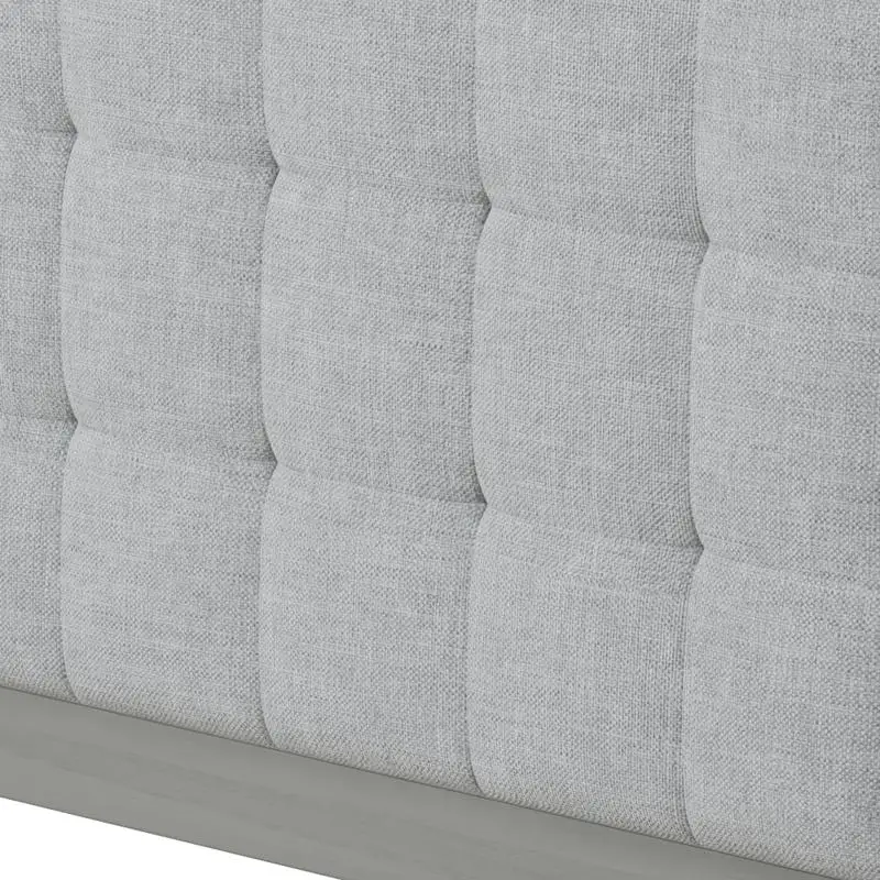 سرير كوين مع منصة من الخشب الصلب ولوح رأسي منجد