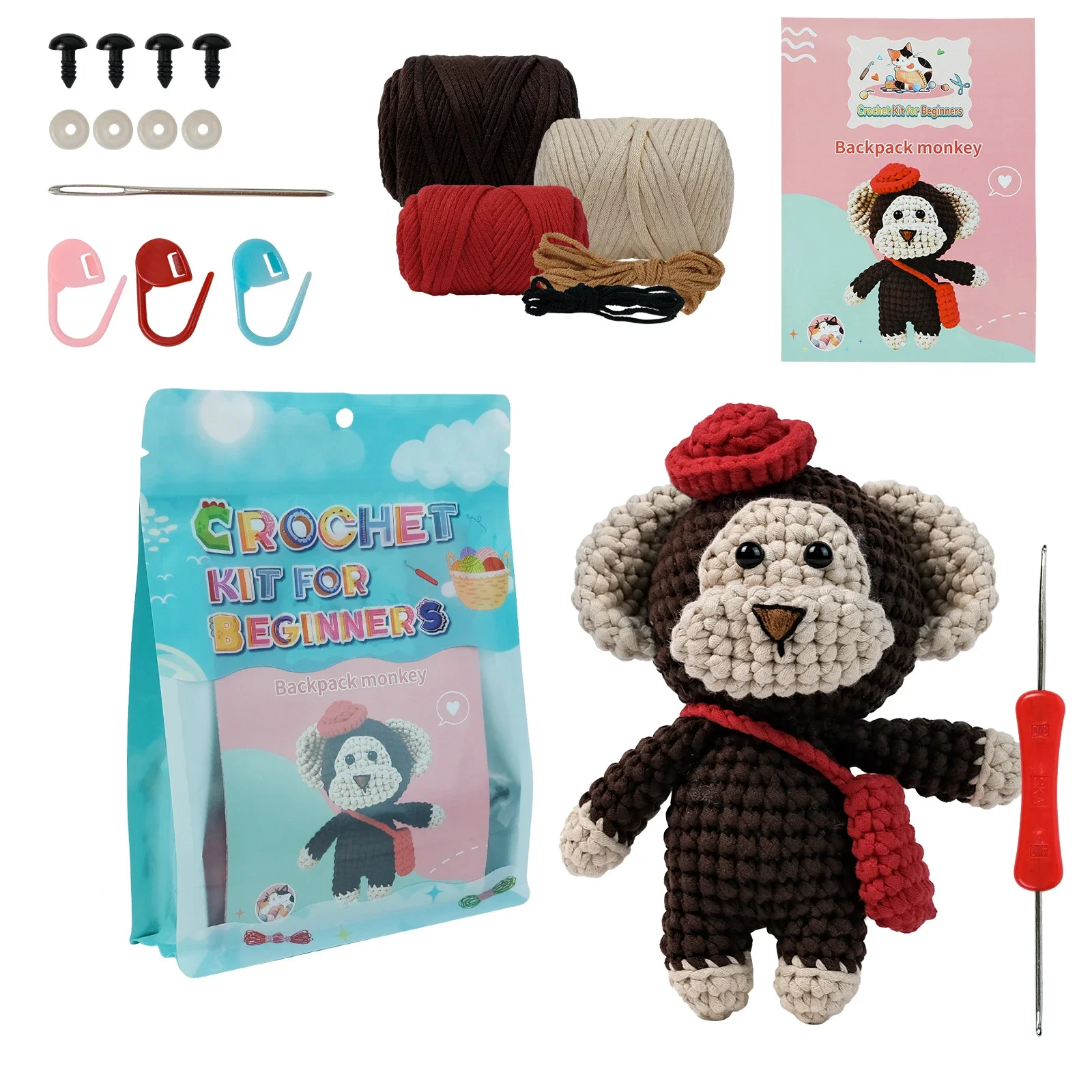 Beginner Crochet Kit with Tutorials 6