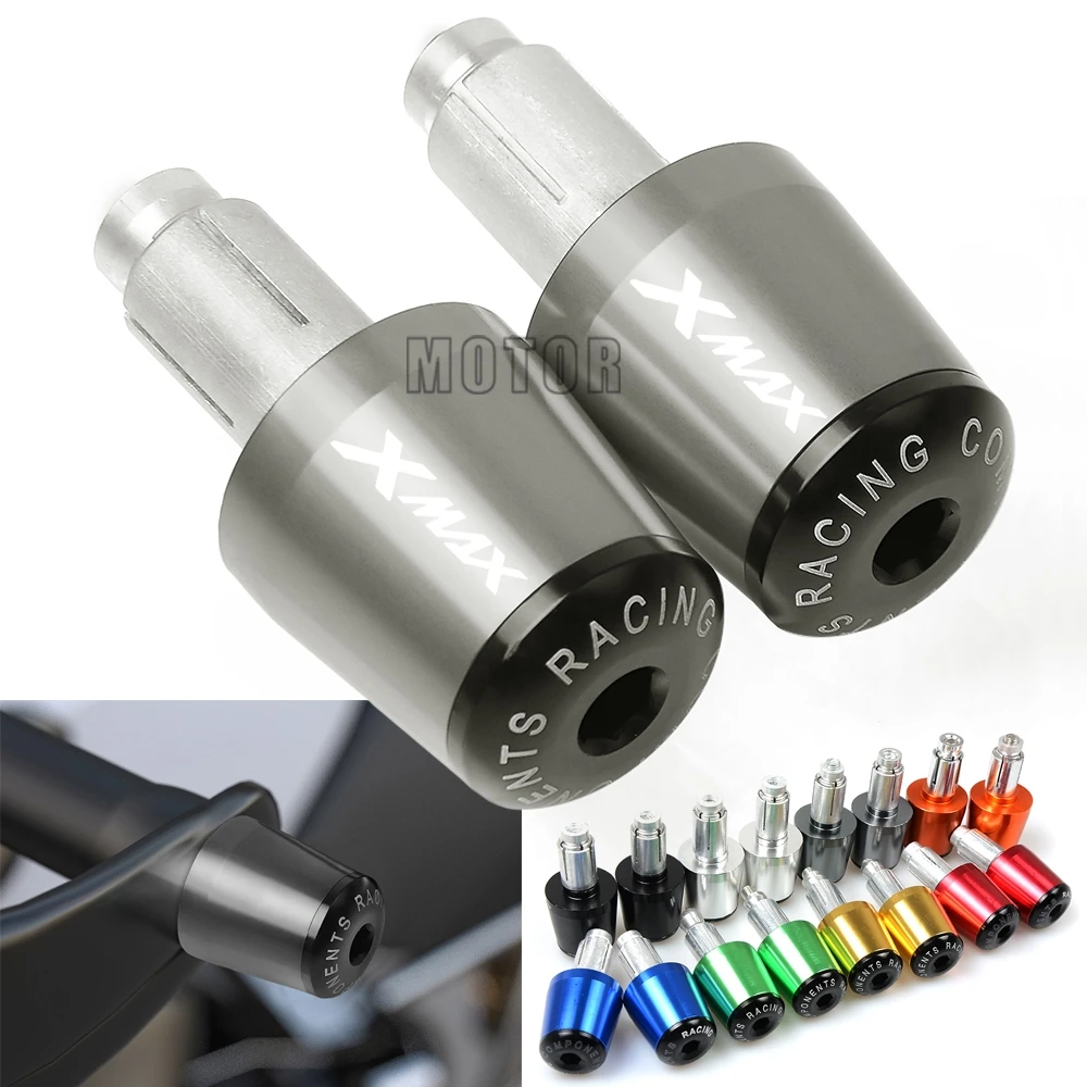 

For Yamaha XMAX X-MAX X MAX 125 250 XMAX300 XMAX400 2017- 2024 Motorcycle 7/8"22mm Handlebar Grips Cap Bar End Handle Plug Cover