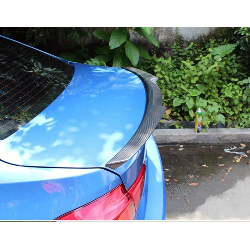 

ДЛЯ BMW M4 F82 M4 Стиль Углеродное волокно Задний спойлер Крыло багажника 2014-2020 FRP Глянцевый черный Кованый карбон