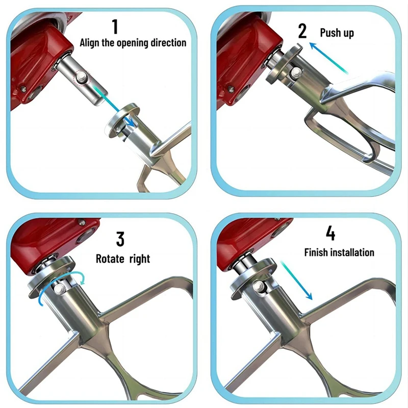 Aço inoxidável Flat Batedor Anexo para Cozinha, Stand Misturadores Acessórios, Sem Revestimento, Máquina de lavar louça Safe, 4.5-5QT