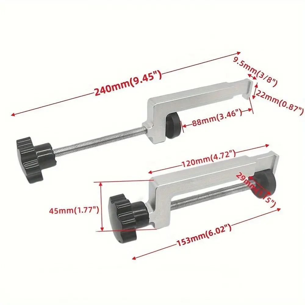 Stable T-Slot Table Clamp G Clam Universal Table Saw Guide Rail Clamp Aluminum Alloy Adjustable Fixed Clamp Woodworking