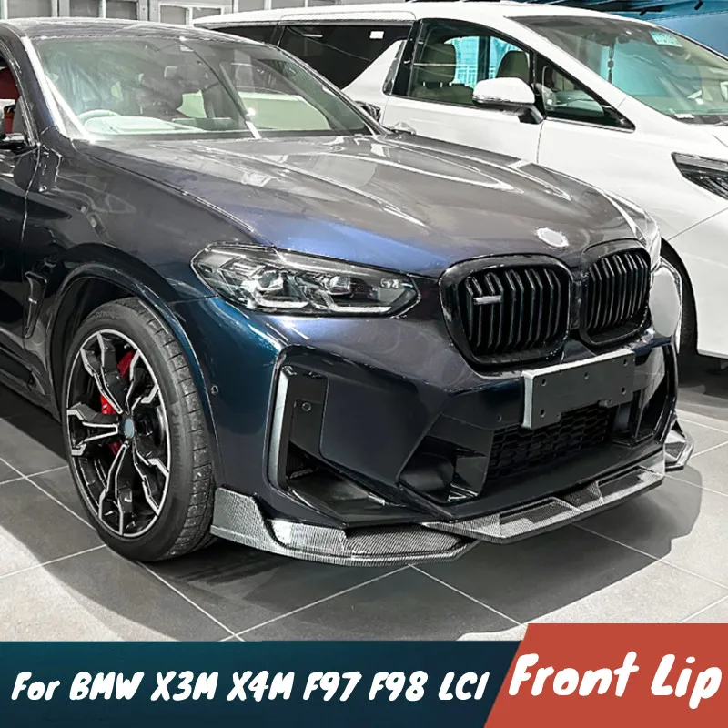 

Для BMW X3M X4M F97 F98 2022 + 3 шт./компл. автомобильный передний бампер, спойлер на подбородок, сплиттер, диффузор, комплект защиты, аксессуары