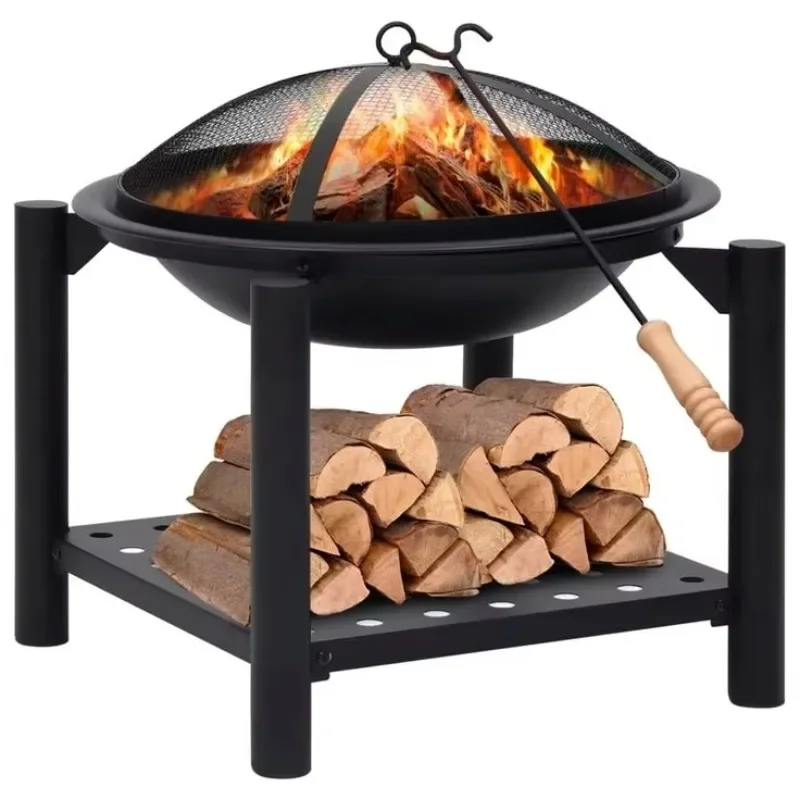 2026 Outdoor Iron Fire Pit With Extra Strong Forged Feet And Vintage Bowl Style Ideal For Garden Fire Celebration