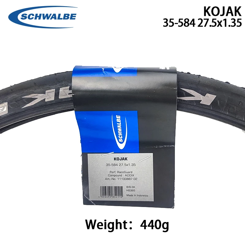 SCHWALBE KOJAK 26x1.35 27.5x1.35 Black Wired Tread-Less Slick Bicycle Tire Level 4 RaceGuard for Road MTB Bike Cycling Parts