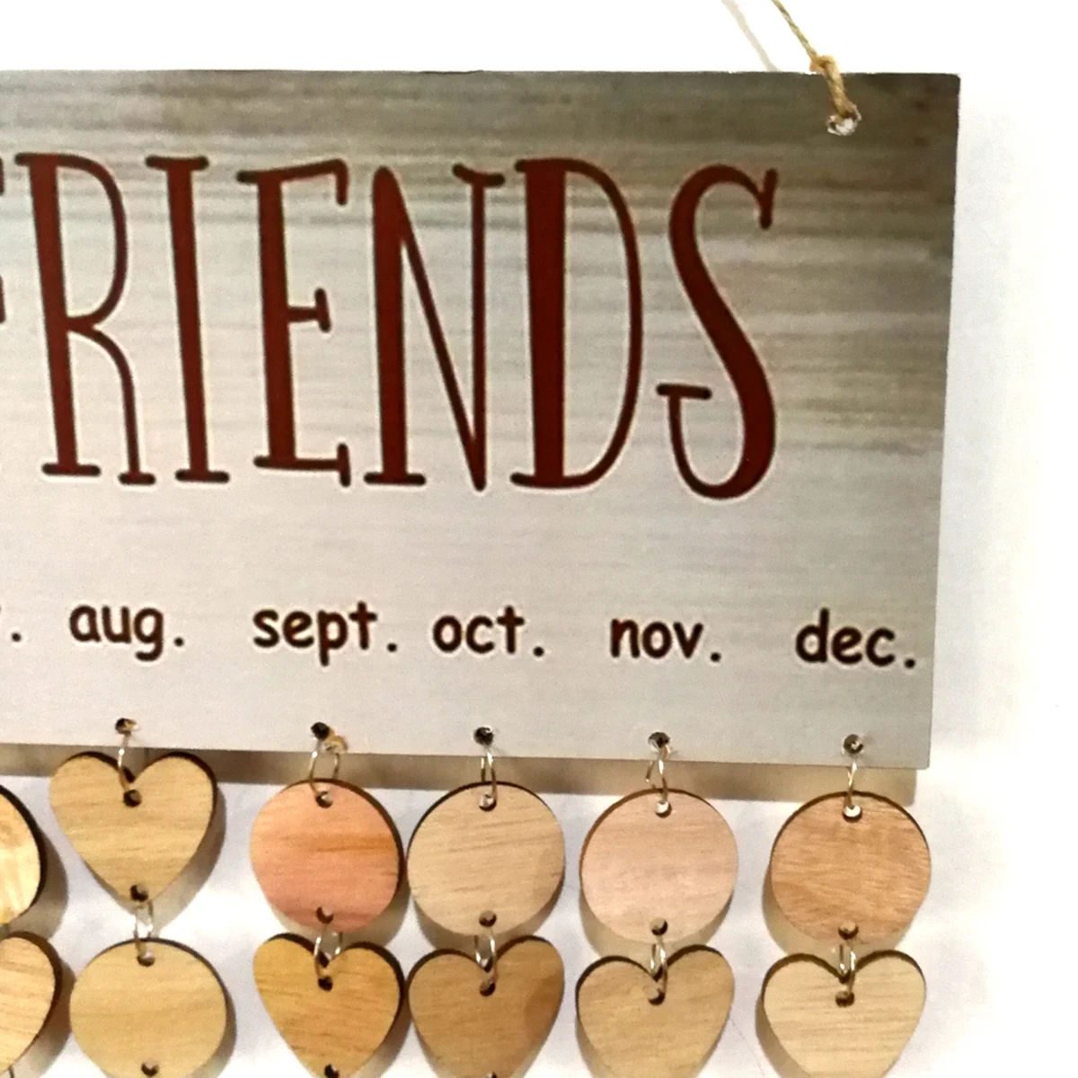 

Hanging Plaque Board Wooden Diy Reminder Family Friends Home Decoration Colorful 1 Plaque 25 Round Discs 25 Heart Discs 50 Iron