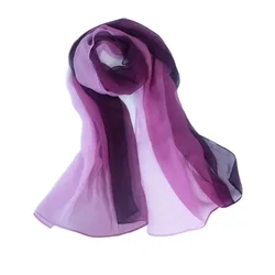 Summer New Arrival Fashion Chiffon Scarves Gradient Colors Georgette Female Silk Scarves 50 *160cm