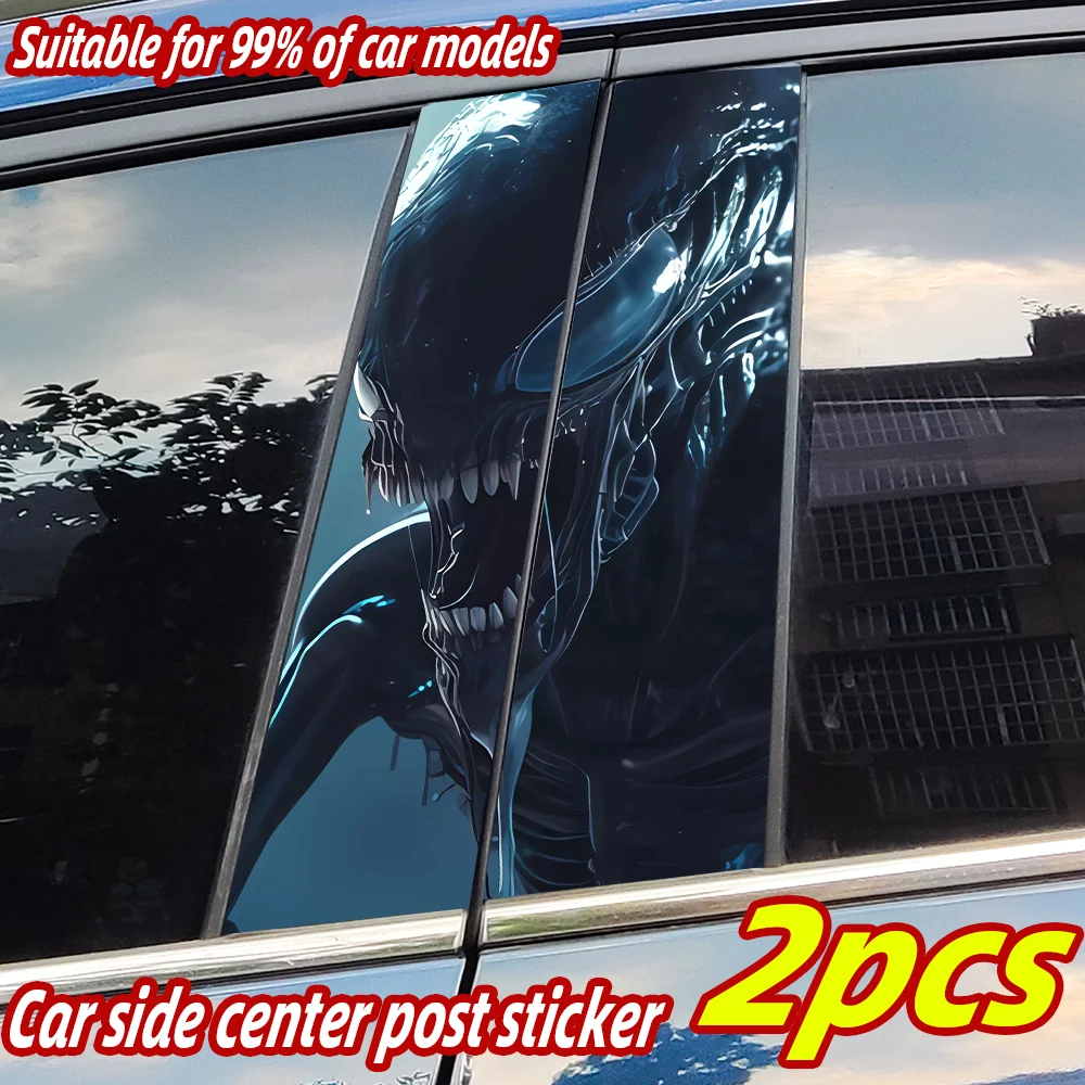 

Alien Car Stickers Auto B Pillar Waterproof Funny Sunscreen Decor Cover Scratches Car Doors Pillar Vinyl Decals Accessories