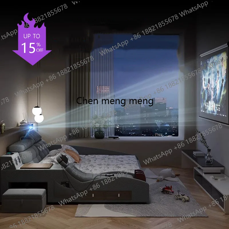 

Multifonction Electronic Bed Massager Luxury Massager Tatami Upholstery Bed Couch Smart Camas De Casal Bedroom