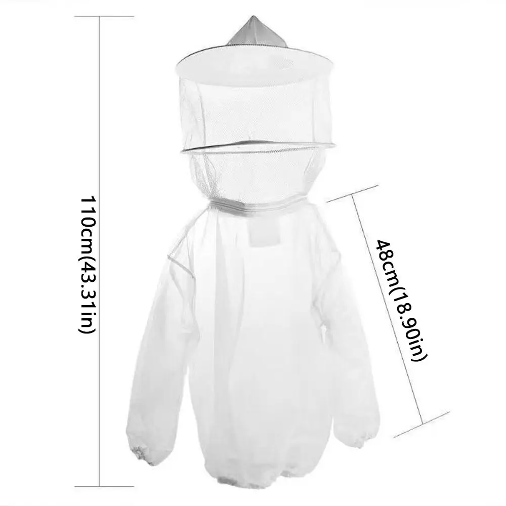 Breathable Beekeeping Suit Hooded Veil Mesh Smock Beekeeper Clothes Half Body Wear-resistant Protective Equipment Bee Keeping view 6