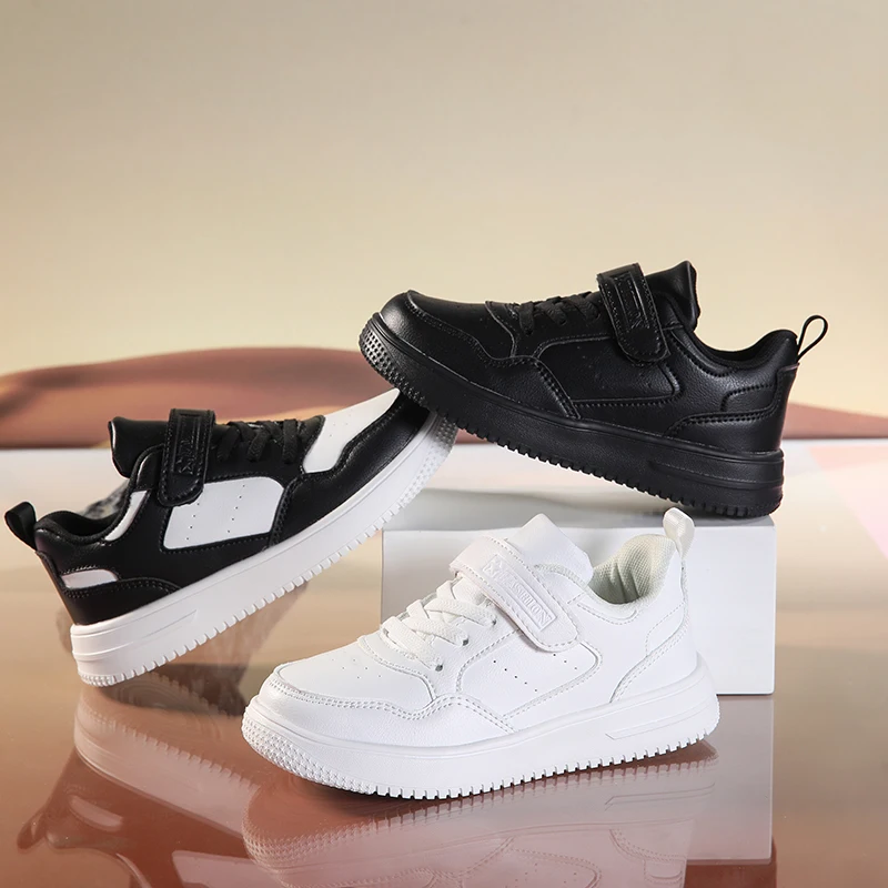 

Fashion Sport Shoes For Children PU Leather Ergonomics Kids Sneakers Soft-soled Children's Sneakers Boy's Girl's Tennis Shoes