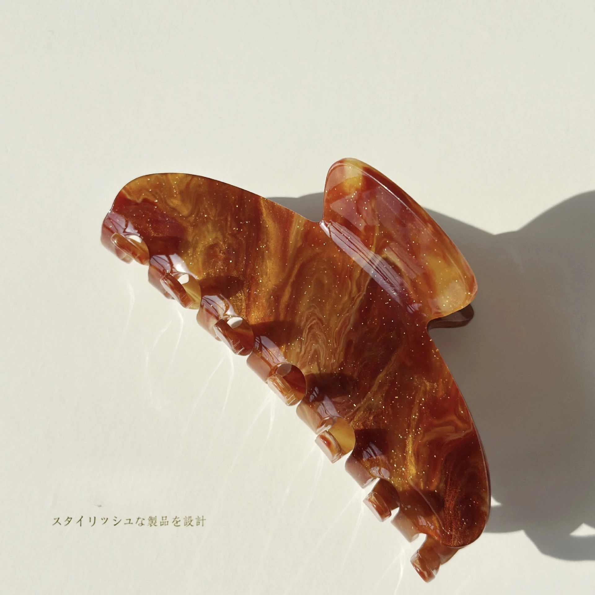 

NEW 10CM Large Flowing Brown Acetate Hair Claw French Retro Claw Clips Autumn Trendy Hair Clips for Women Girls Hair Accessories