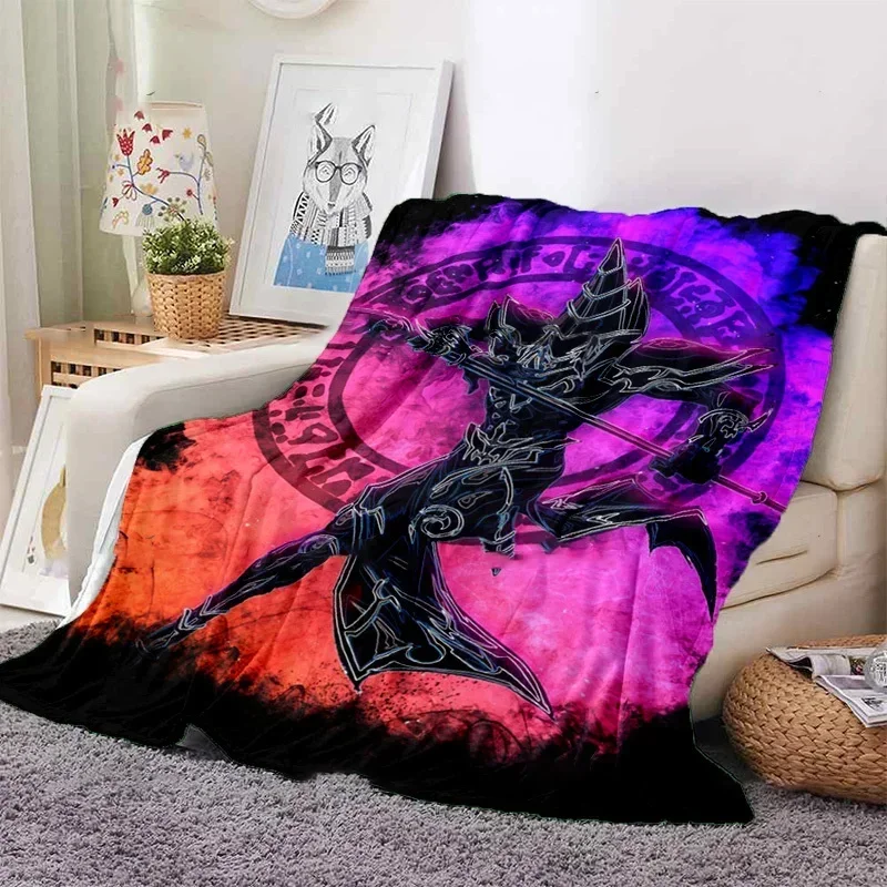 2026 Classic Cartoon Yu Gi Blanket Creative Animation Character Flannel Thin Blanket Portable Home Travel Office Lunch Break Bla