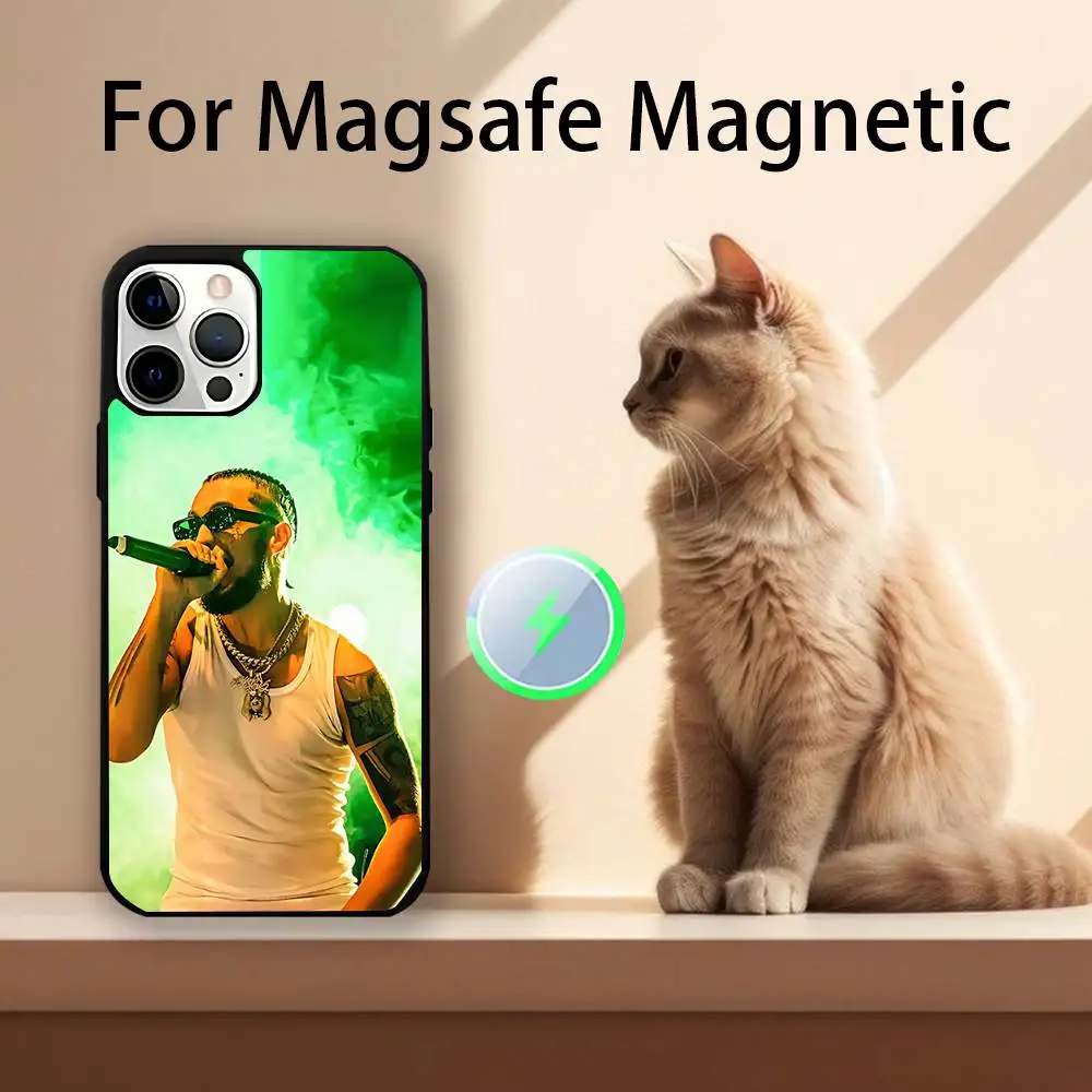 Funda SINGER Jc Reyes Tour 2025 para iPhone 17,16,15,14,13,12,11,Pro,Max,Plus,Mini,SE4,E carga inalámbrica Magsafe magnética