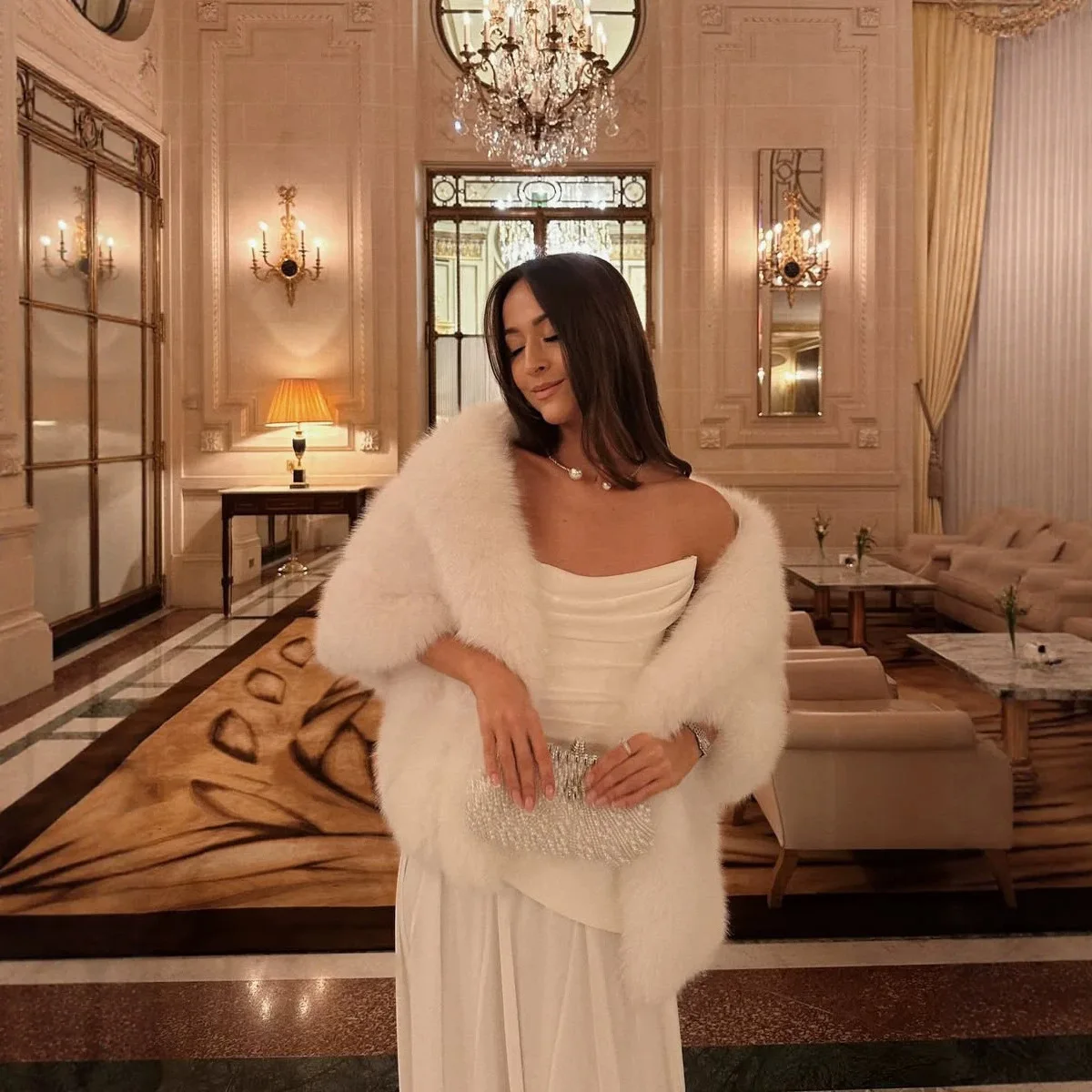 Fashion Imitation Fox Fur Shawl Loose Fur Cape Women's Top Mao Mao Vest Environmentally Friendly Artificial Fur Coat
