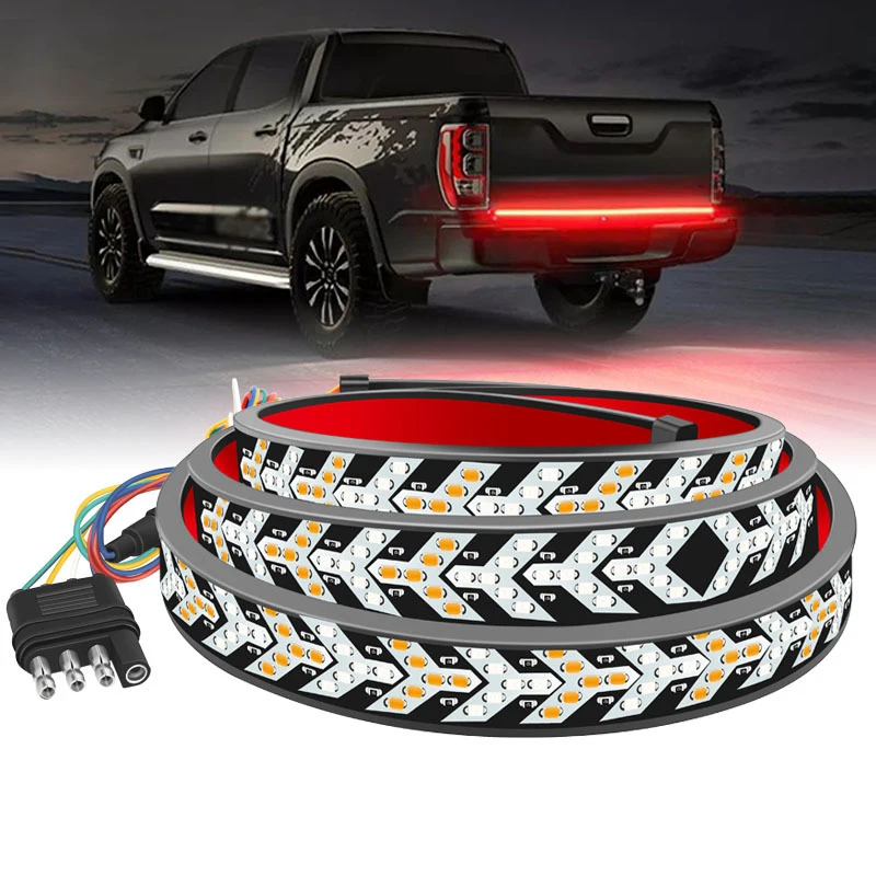 Waterproof 48inch To 60inch Pickup Strip Light High Brightness Fishbone Shaped Tail Light With Steering Brake Function And Plug