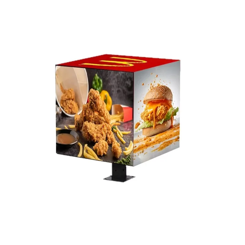 Custom HD P3.91Sides Waterproof Cube LED Display for Retail Store Advertising Indoor Outdoor Magic Screen Animation Function shi