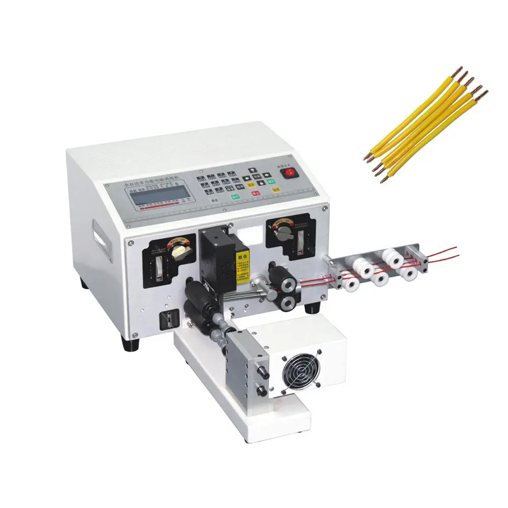 Fully Automatic Flat Cable Processing  Integrated Two-Core Wire Cutting Stripping Twisting Equipment
